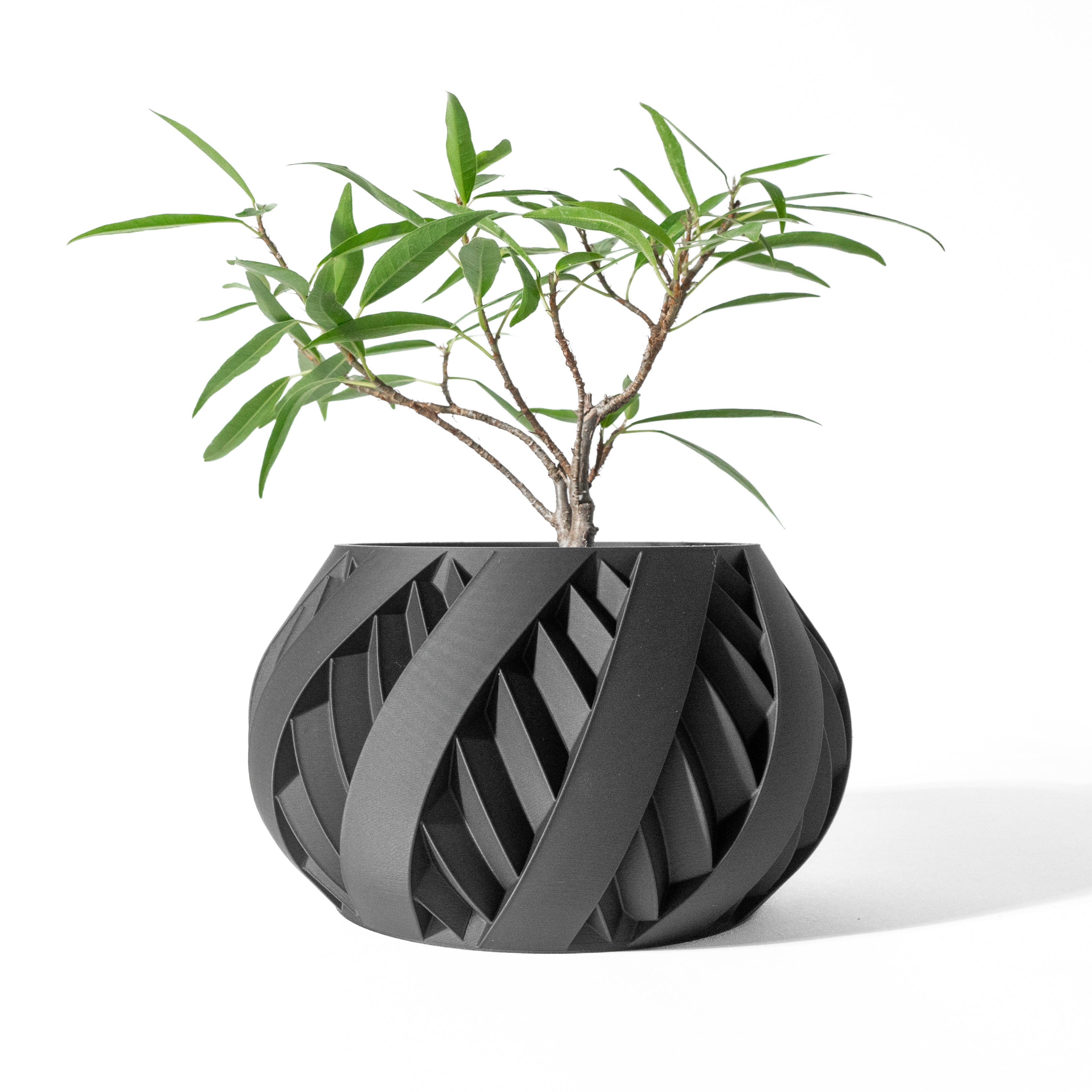 Silvo Planter Vase – Silberne Moderne Pflanzdekoration