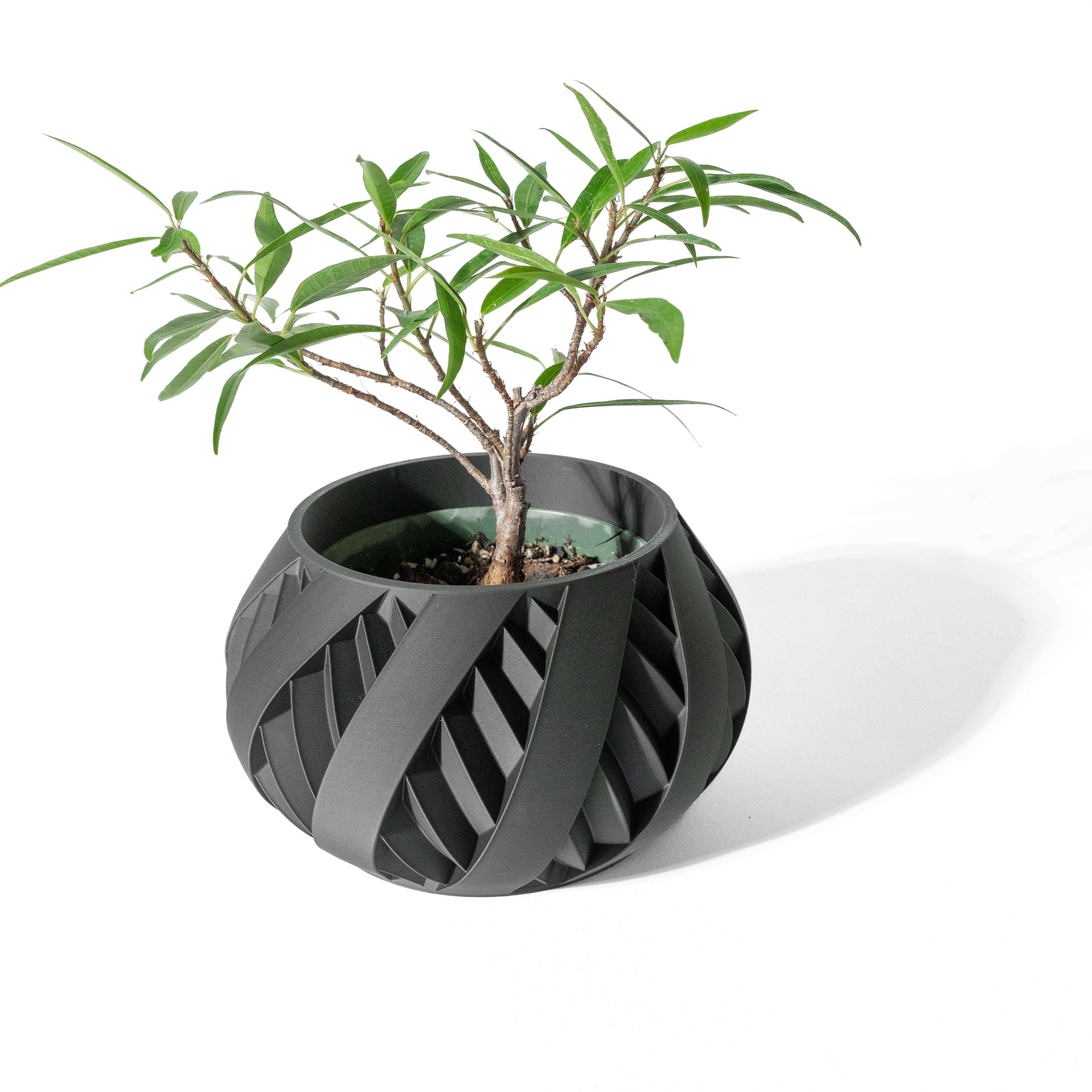 Silvo Planter Vase – Silberne Moderne Pflanzdekoration