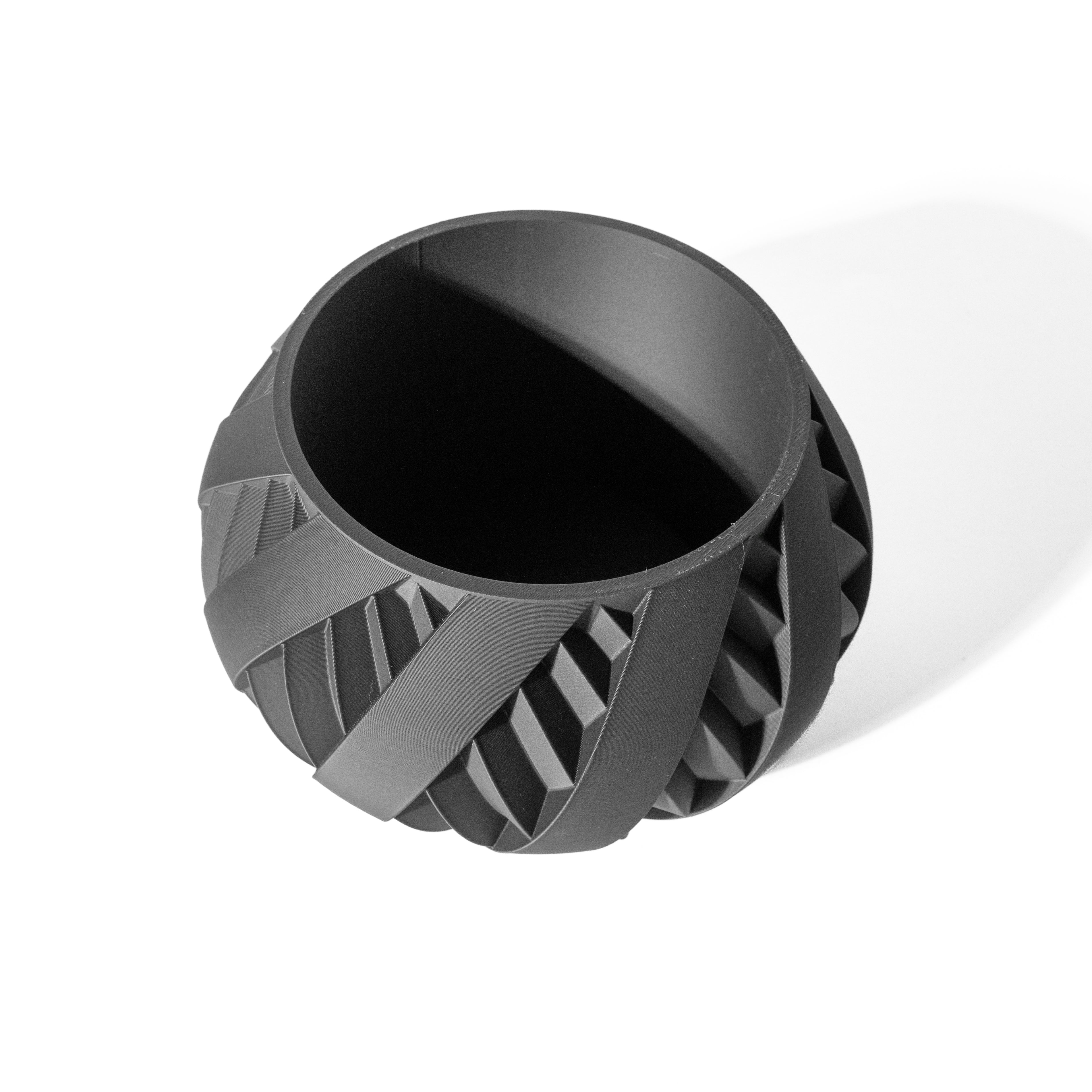 Silvo Planter Vase – Silberne Moderne Pflanzdekoration