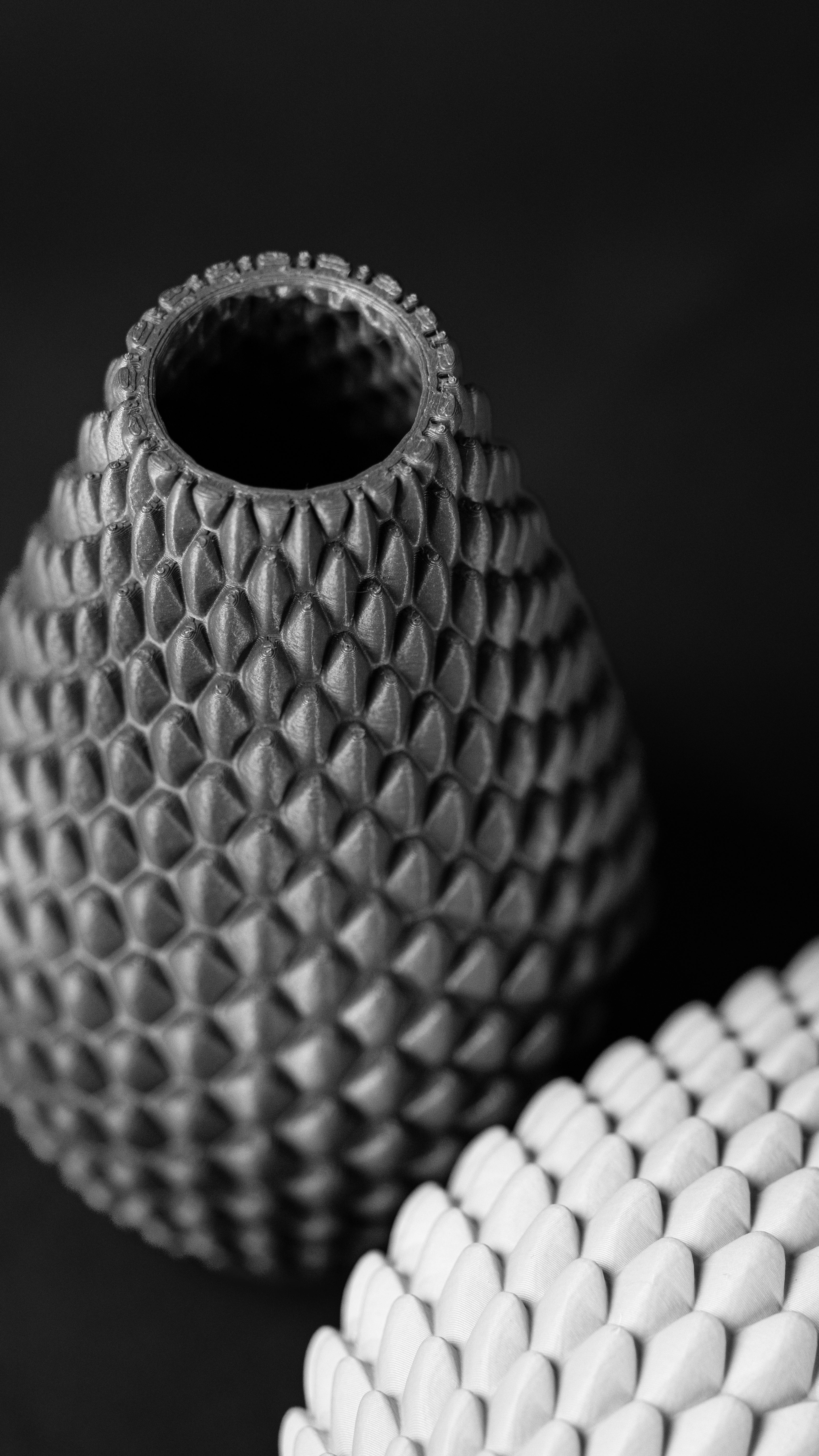 Dragonscale Flower Vase – Drachenartige 3D-Dekoration