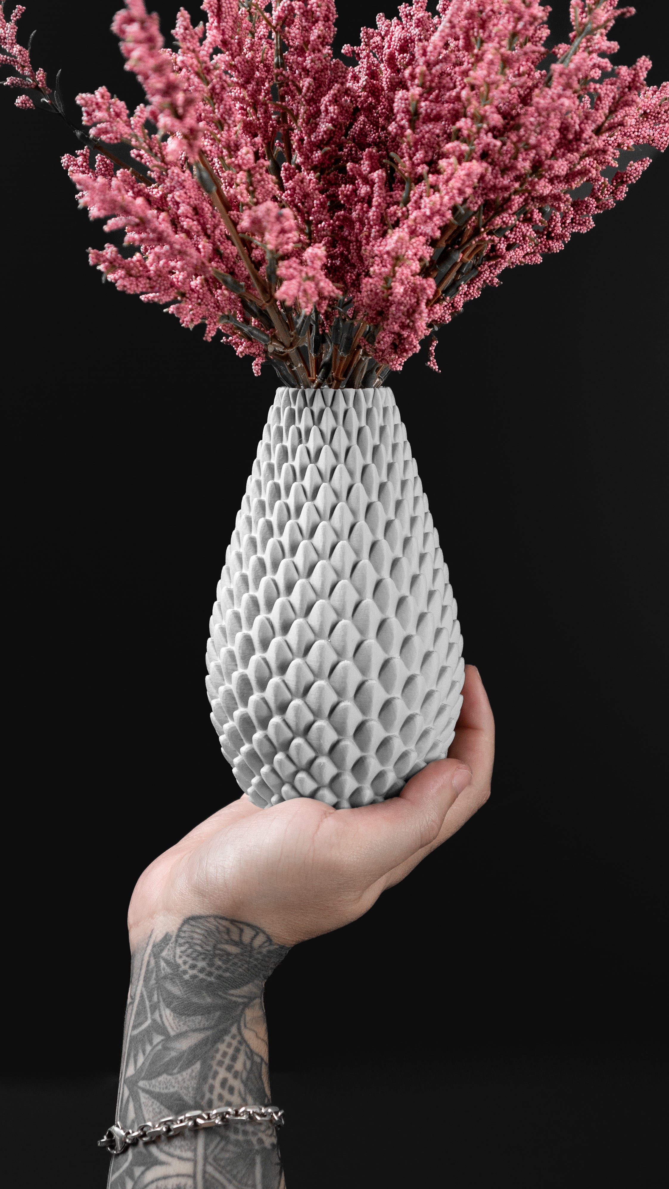 Dragonscale Flower Vase – Drachenartige 3D-Dekoration