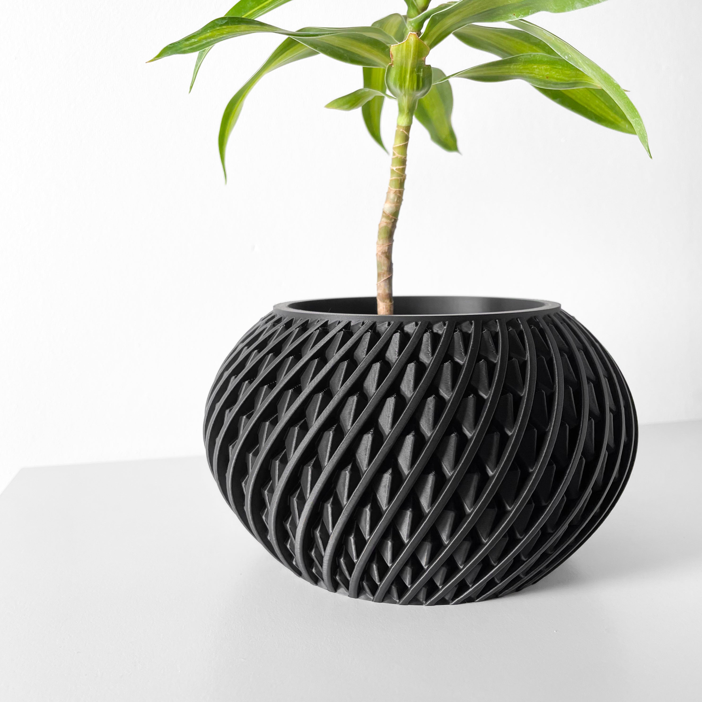 Kio Planter Vase mit Ablauf – Leichte Pflanzdekoration
