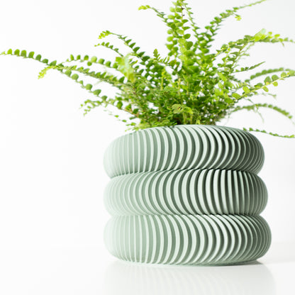 Maro Planter Vase mit Ablauf – Sanfte Pflanzdekoration