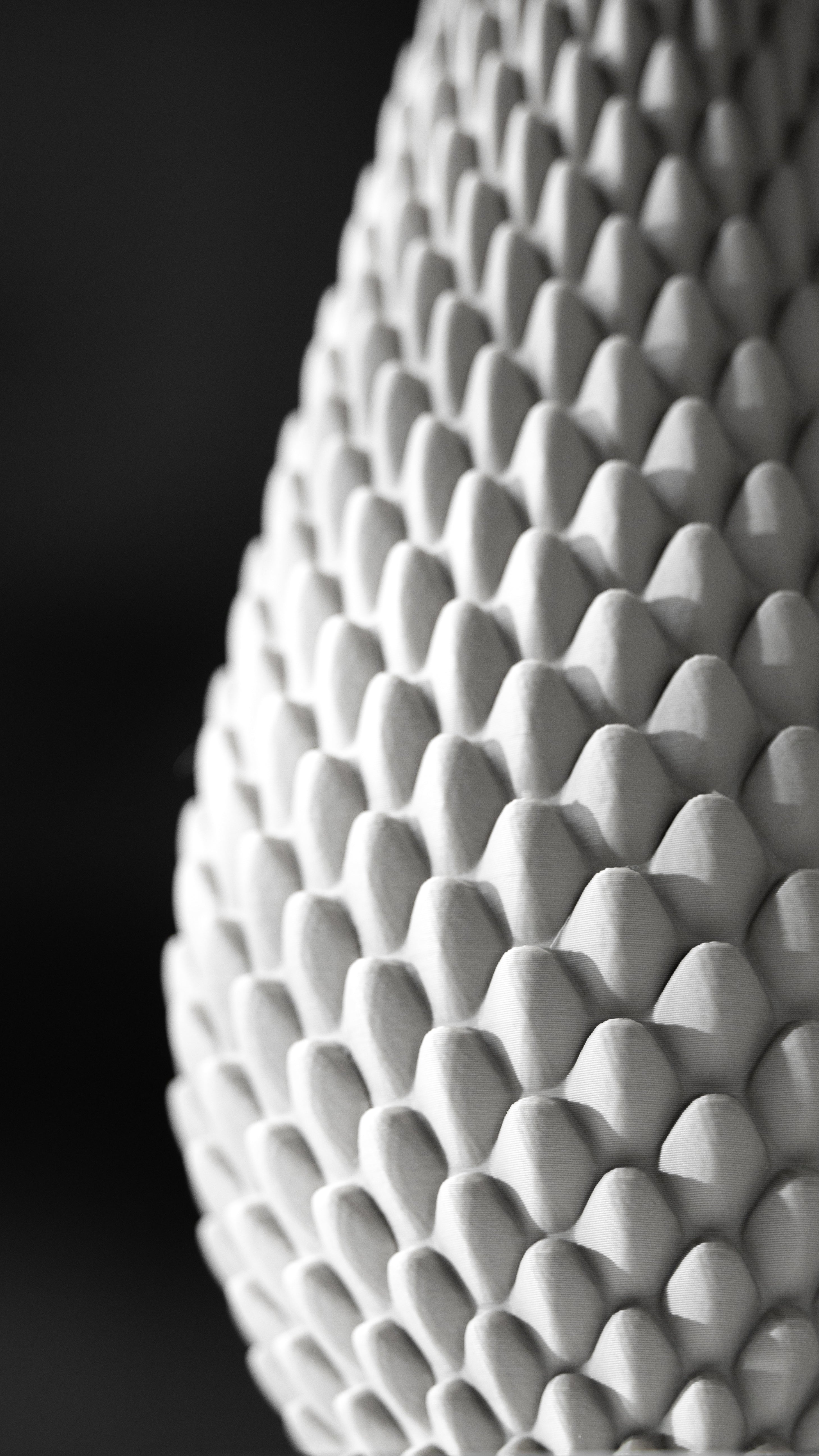 Dragonscale Flower Vase – Drachenartige 3D-Dekoration