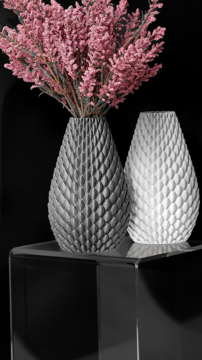 Dragonscale Flower Vase – Drachenartige 3D-Dekoration