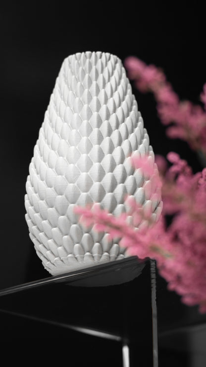 Dragonscale Flower Vase – Drachenartige 3D-Dekoration