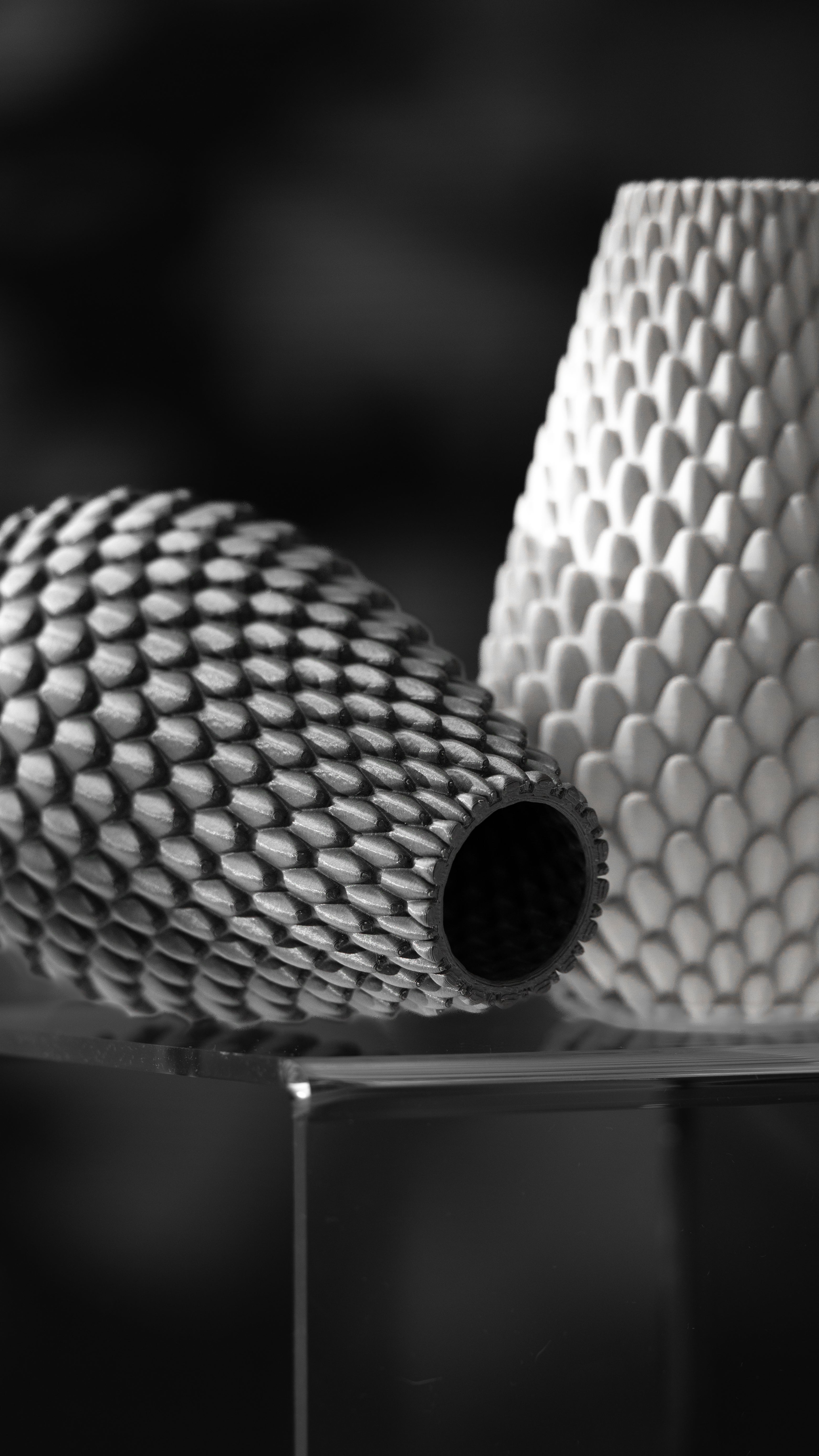 Dragonscale Flower Vase – Drachenartige 3D-Dekoration