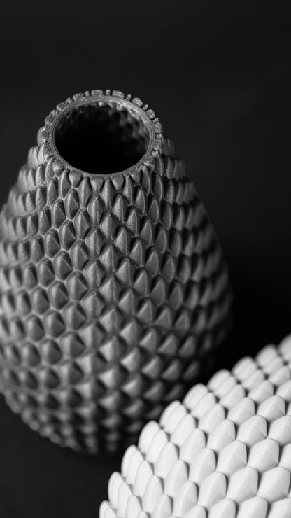 Dragonscale Flower Vase – Drachenartige 3D-Dekoration