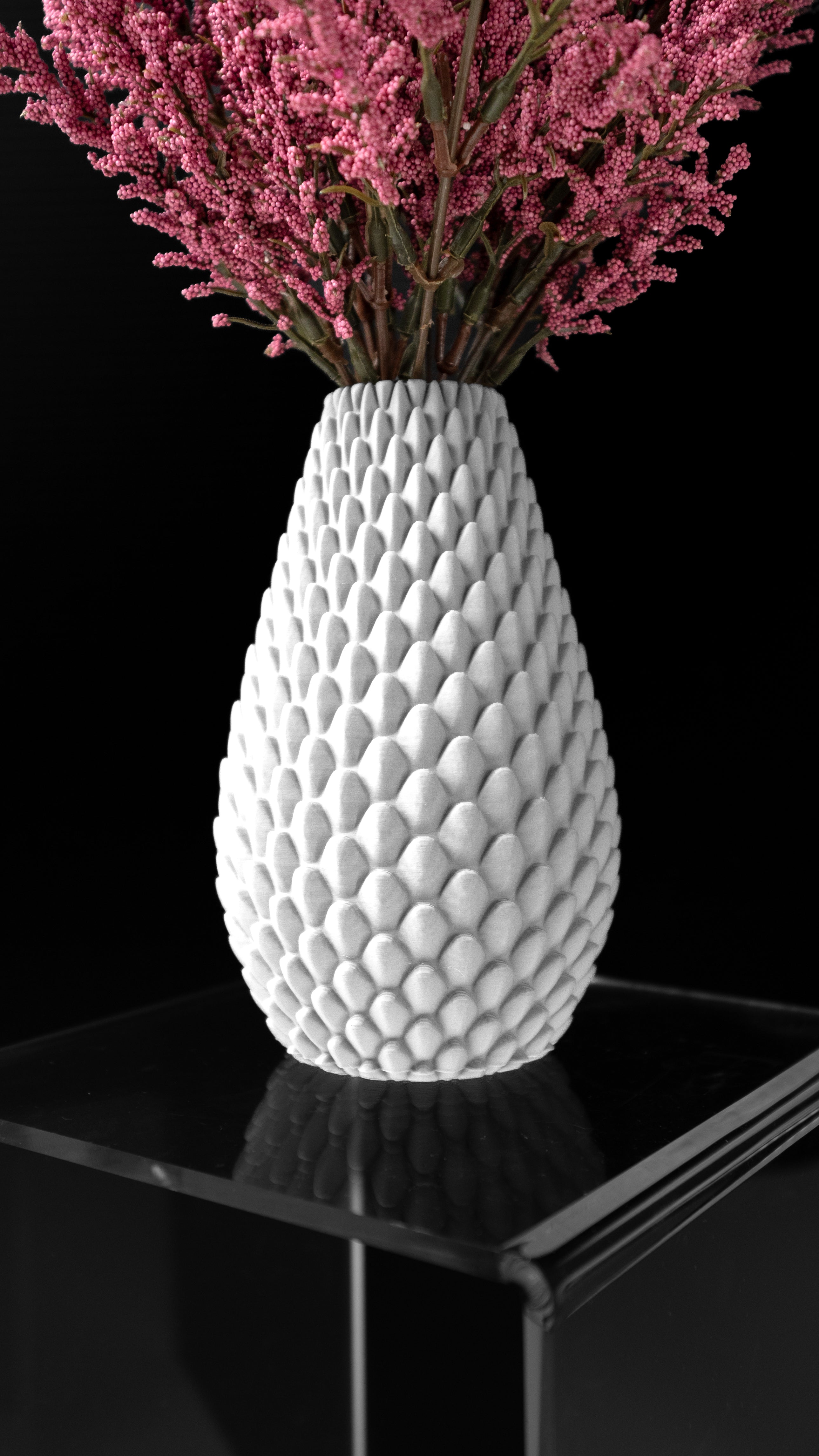 Dragonscale Flower Vase – Drachenartige 3D-Dekoration