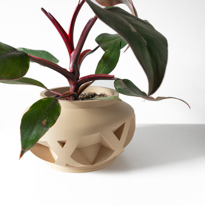 Nomio Planter Vase mit Ablauf – Natürliche Pflanzdekoration