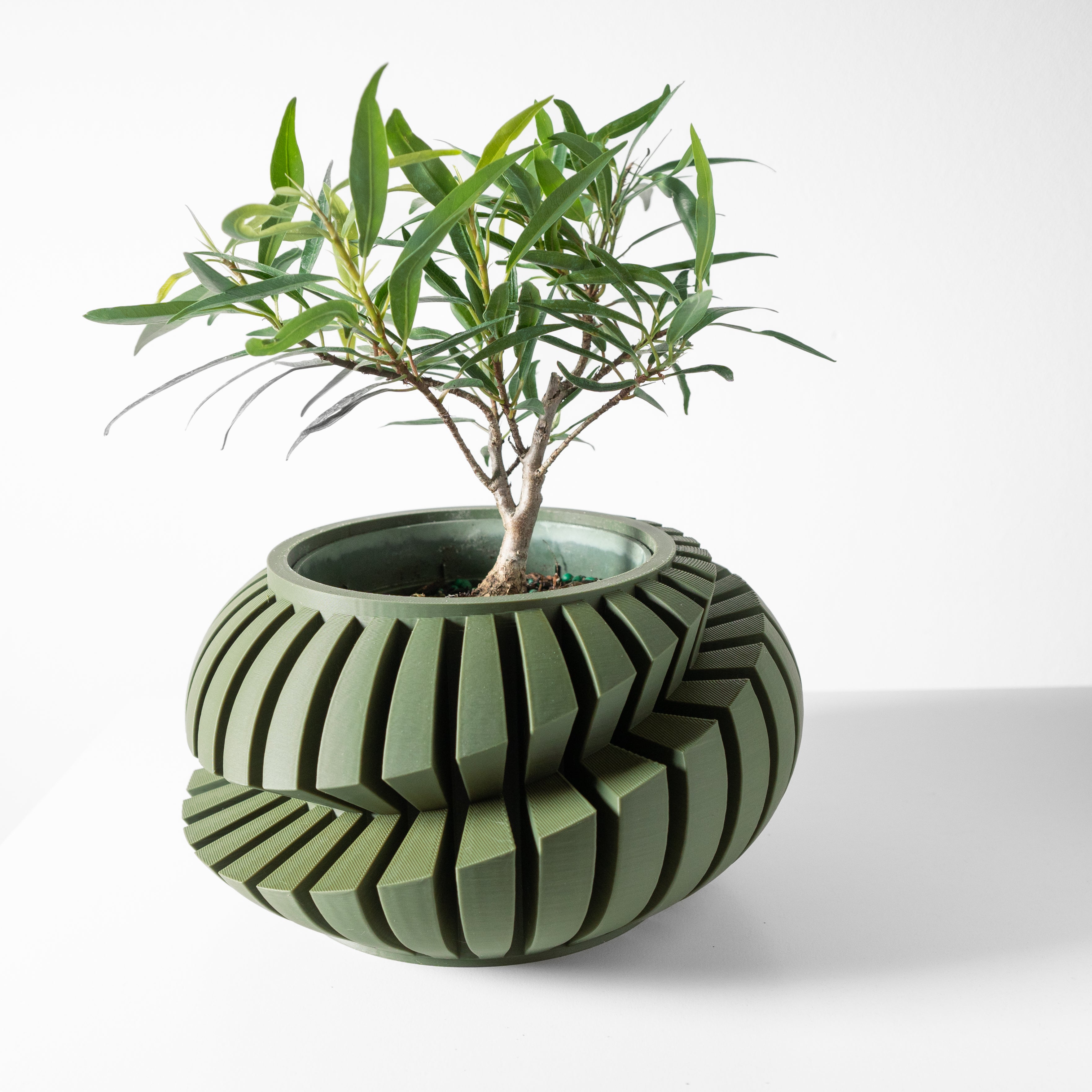 Luxira Planter Vase mit Ablauf – Glanzvolle Pflanzdekoration