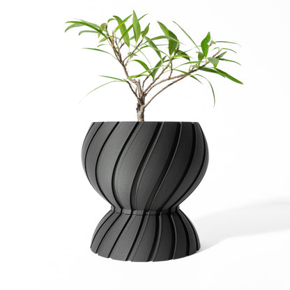 Maki Planter Vase mit Ablauf – Fließende Pflanzdekoration