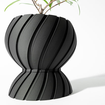 Maki Planter Vase mit Ablauf – Fließende Pflanzdekoration