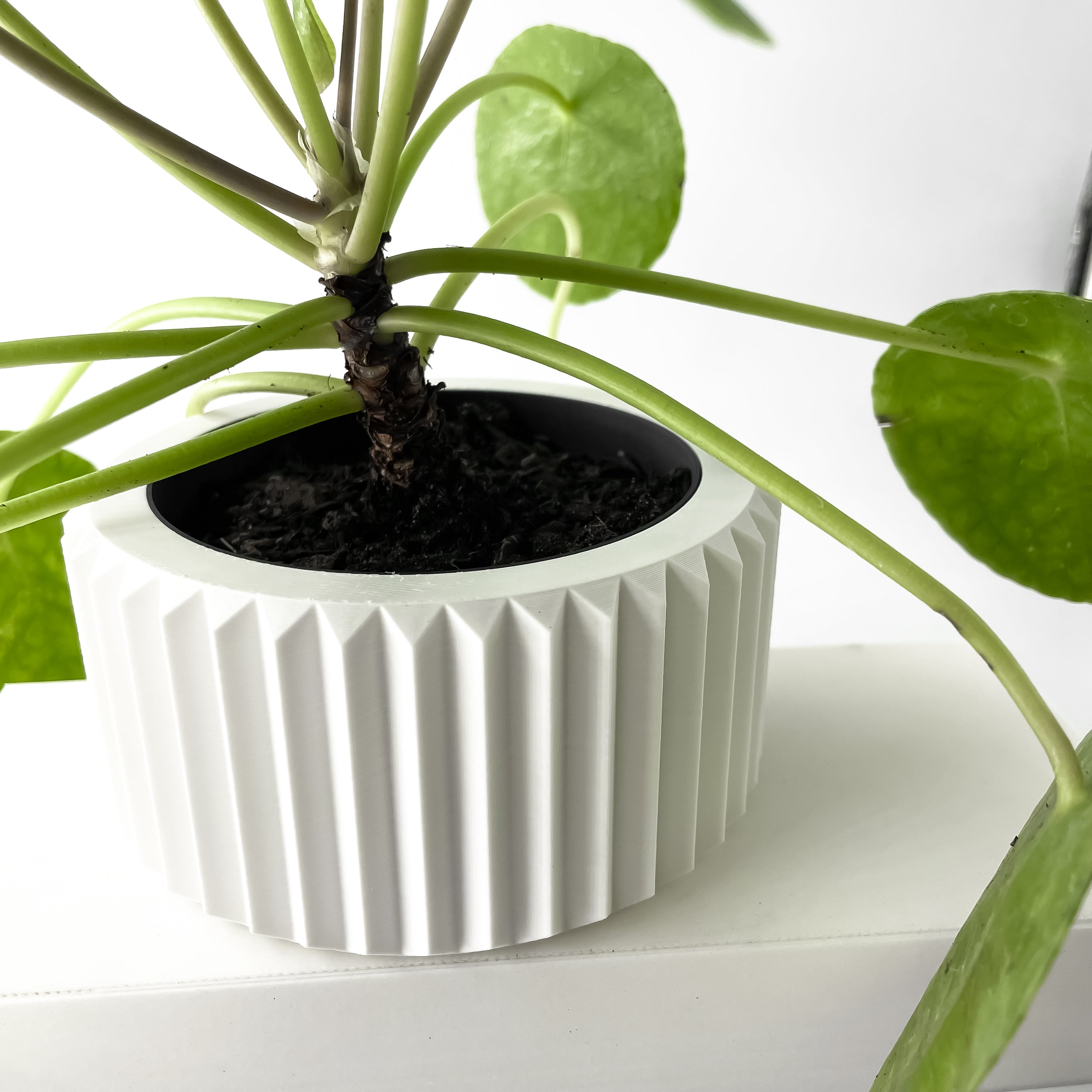 Rilas Planter Vase mit Ablauf – Ruhige Pflanzdekoration